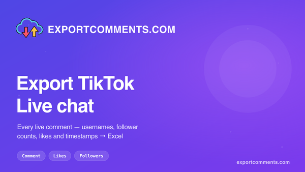 How to export TikTok Live chat